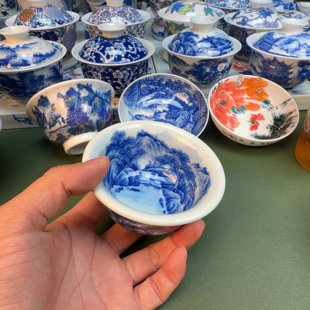 纯手工纯手绘茶具石头243