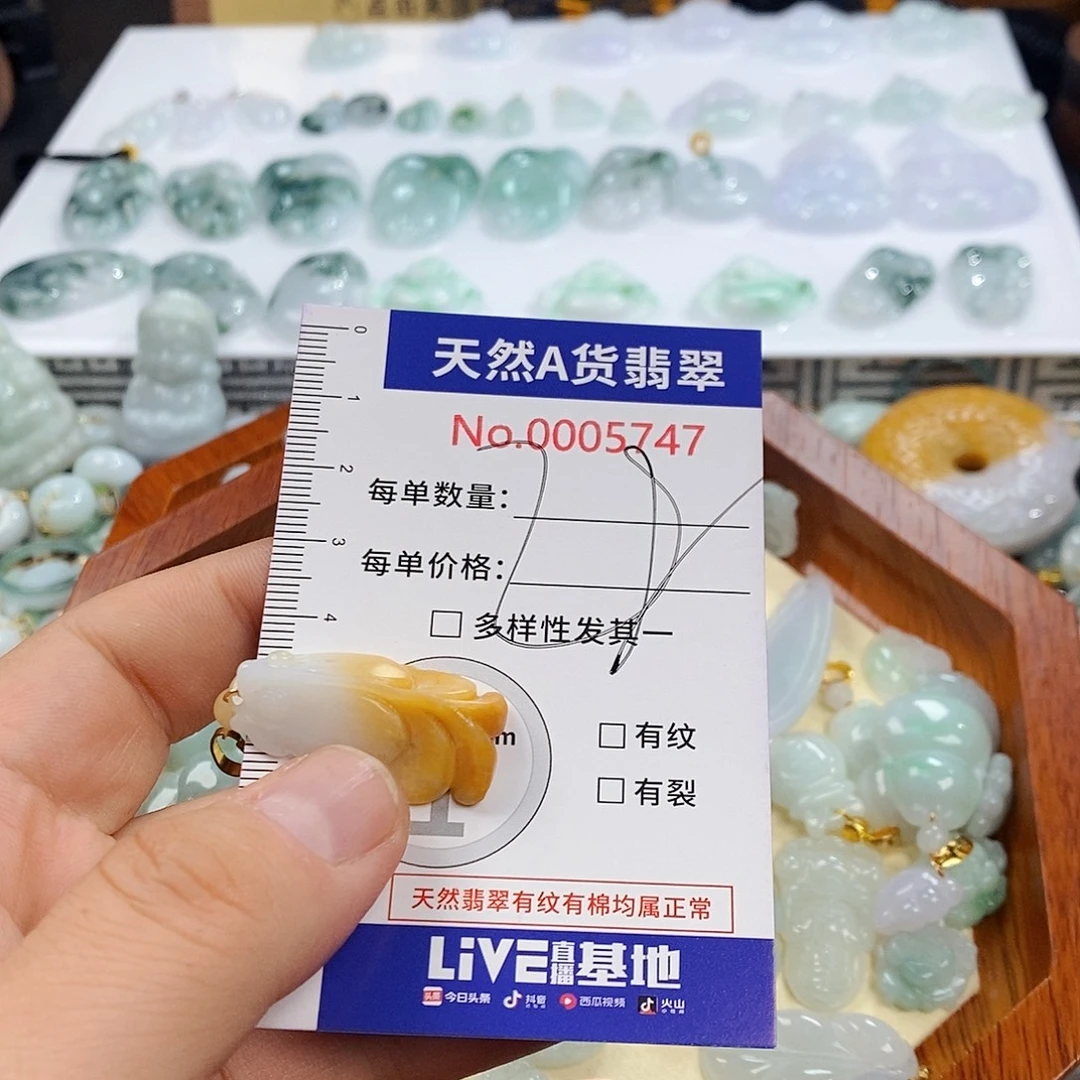 r***店翡翠未镶嵌颈饰5747