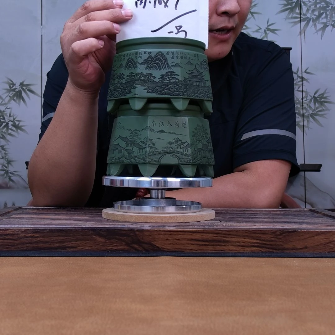 紫砂花盆同喜同喜