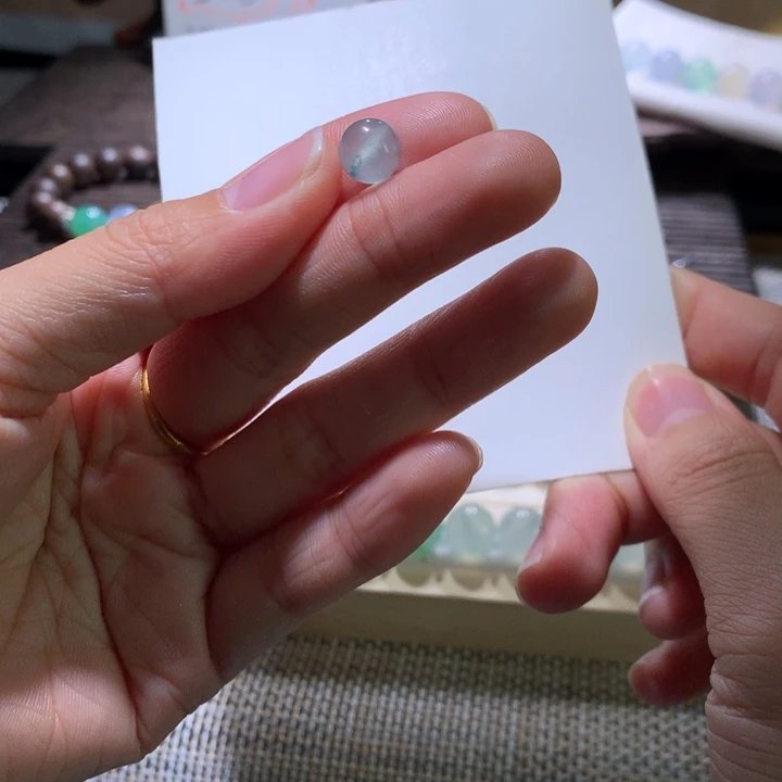 翡翠散珠玻璃钢冰川蓝飘花卡