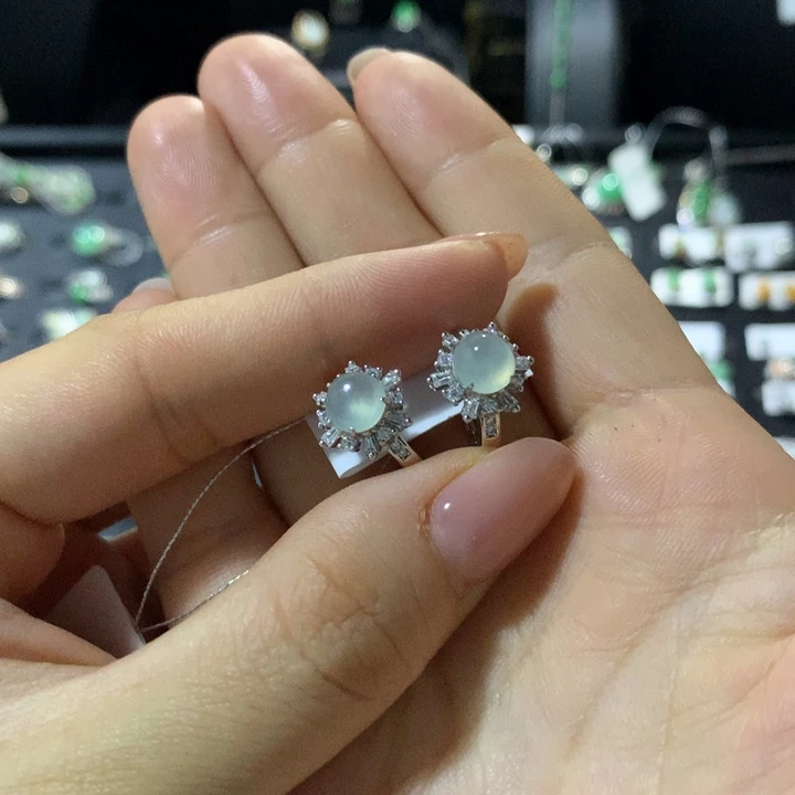 银S925镶嵌戒指翡翠