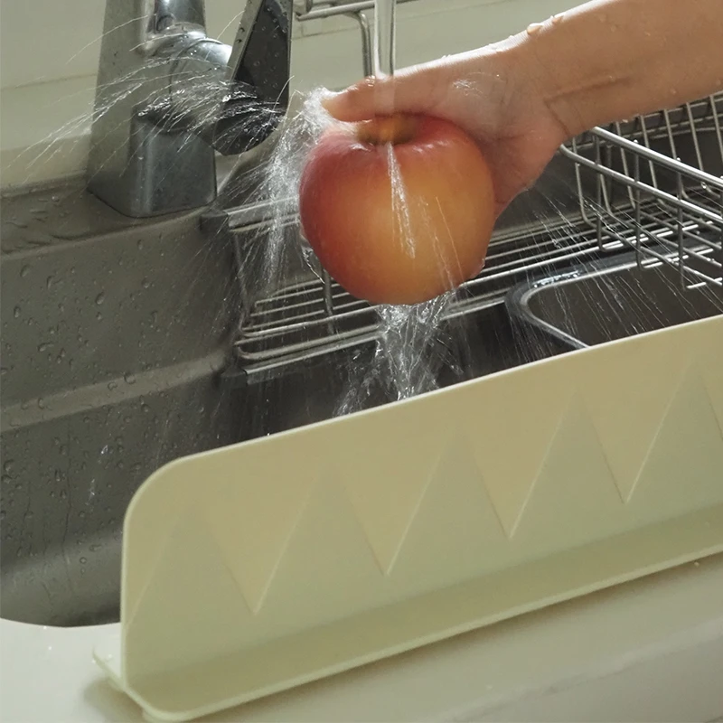 可移动水槽挡水板厨房水池洗碗池防溅水神器洗漱台面硅胶加高挡板