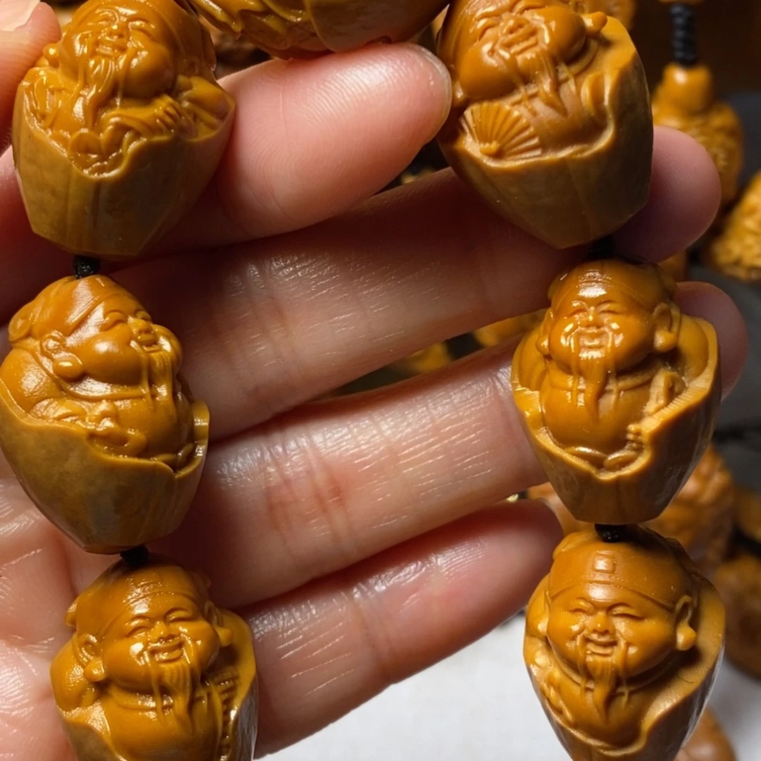 橄榄核手串/手链包衣财神