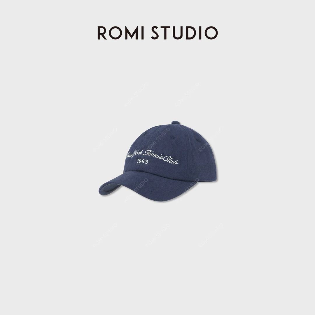 ROMI STUDIO100%全棉斜纹布复古洗水百搭刺绣棒球帽子RWCLP37107