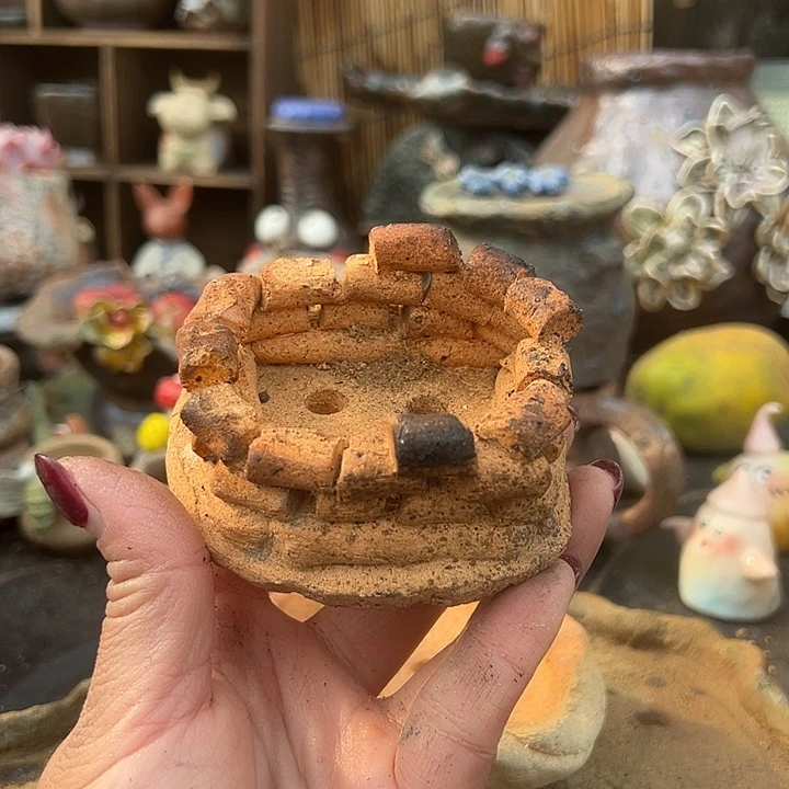 福利手工粗陶高温花盆