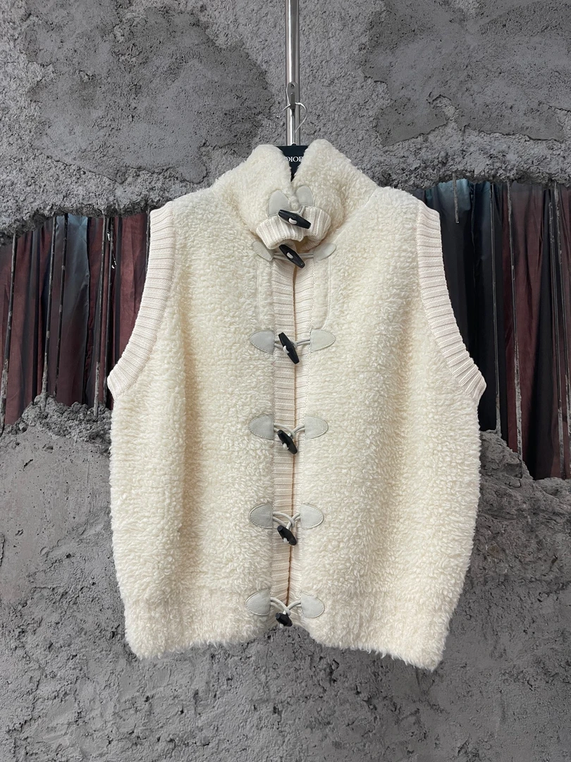 99新 DIOR/迪奥 羊羔绒马甲外套/36码