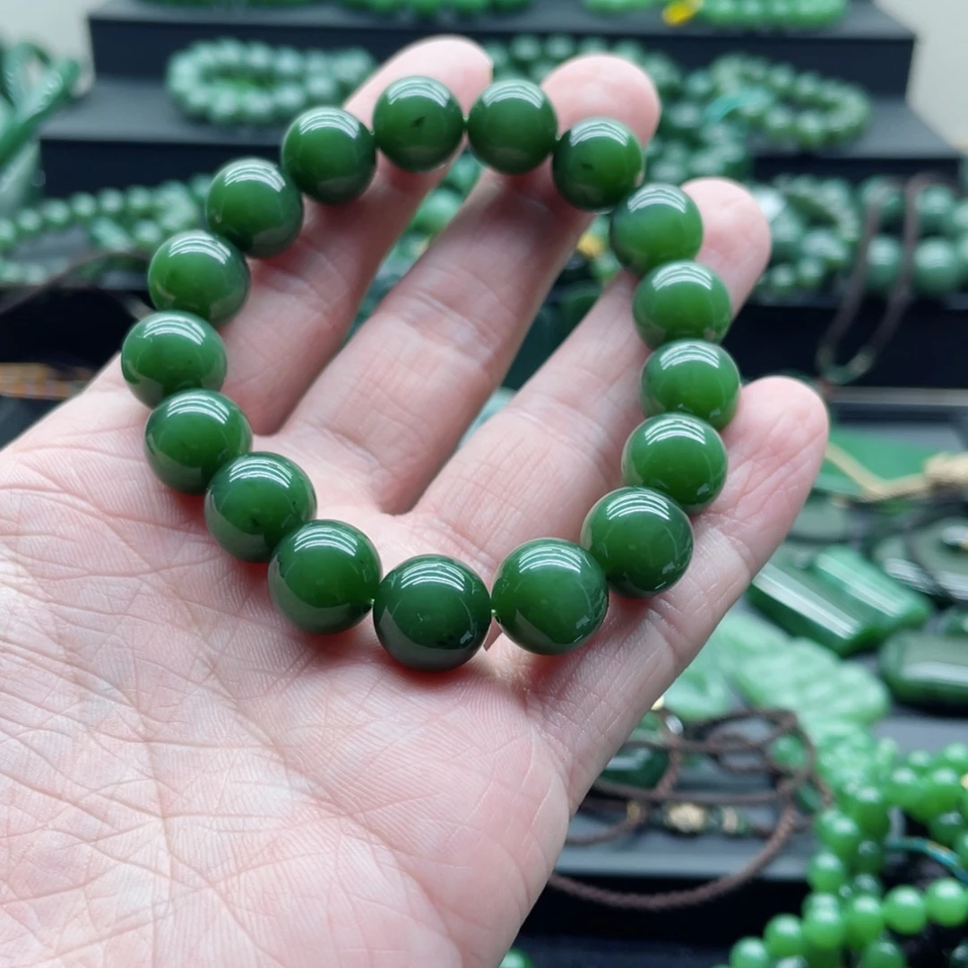 和田玉（碧玉）未镶嵌手链