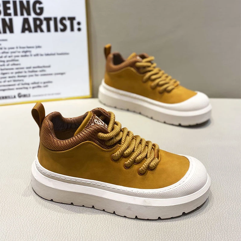 秋季新款网红爆款日常男鞋时尚休闲鞋磨砂皮潮流男鞋舒适厚底增高