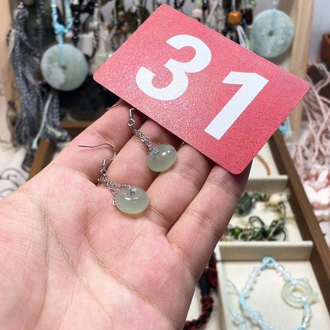 蛇纹石玉合金颈饰