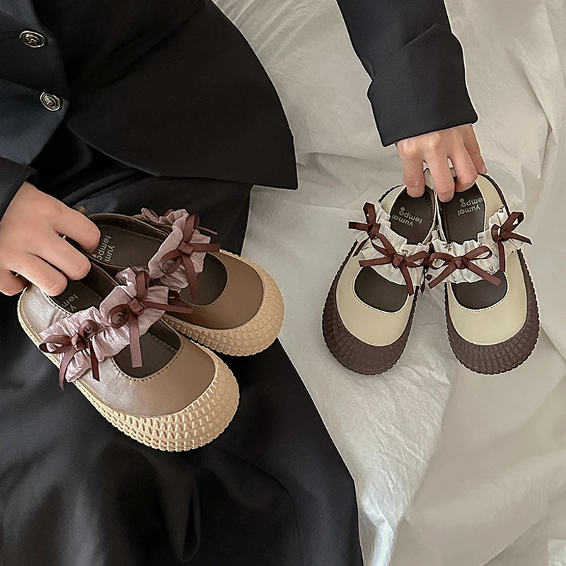 蕾丝蝴蝶结公主鞋2025单鞋时尚款软底女童皮鞋春秋YMA25-005