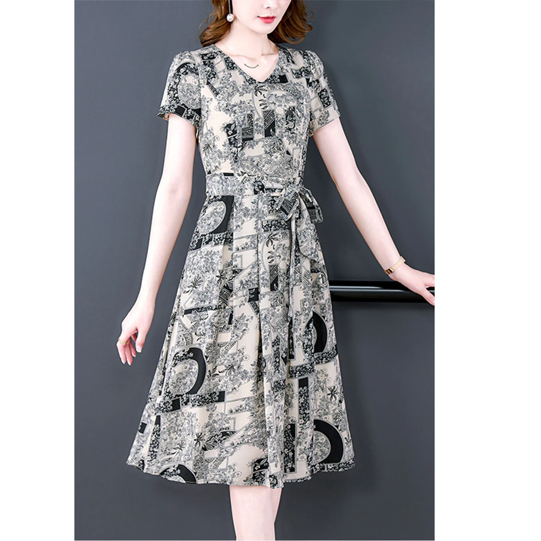 品质款2025180克冰丝足尺寸夏季新款后妈裙2025新款爆款洋气