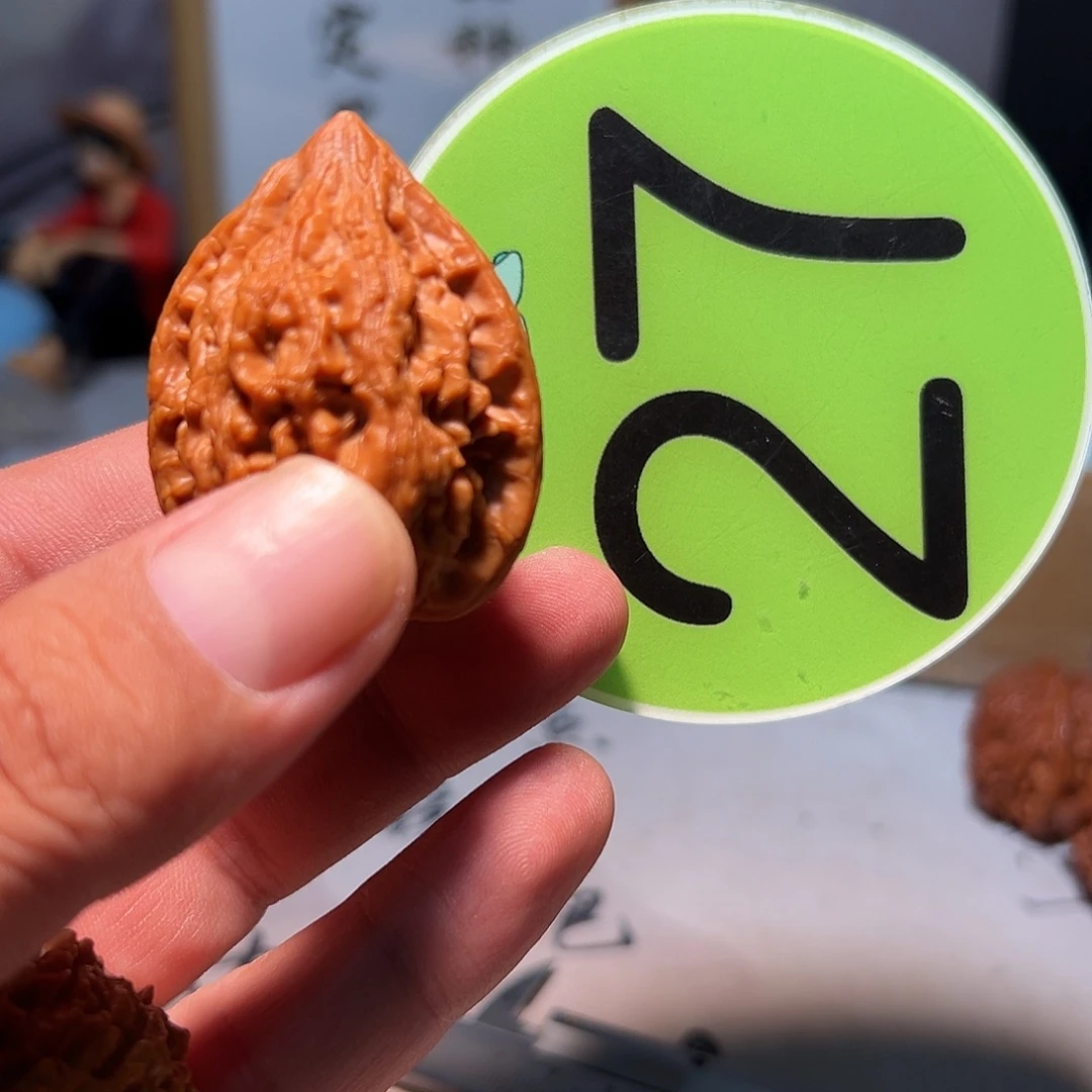 h***s文玩核桃，绿色27号