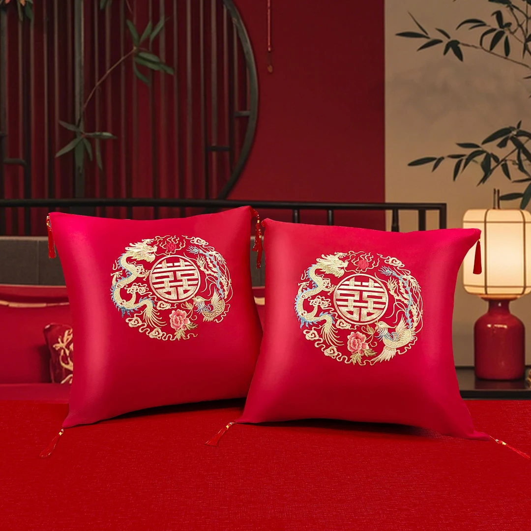 dr线下爆款婚庆龙凤靠枕