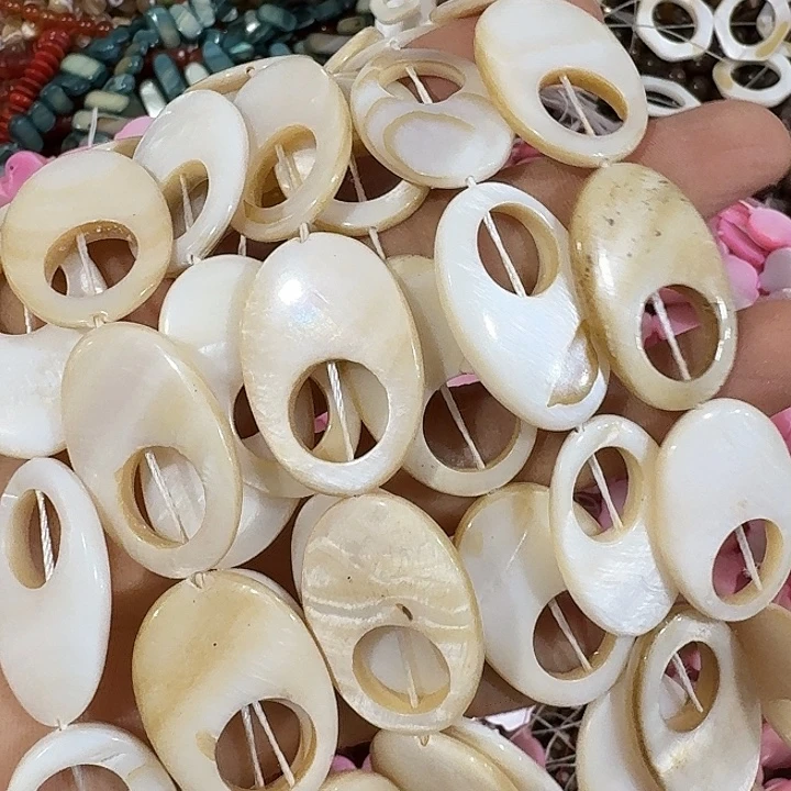 玛瑙/玉髓合金珠宝半成品2条贝壳公主扣