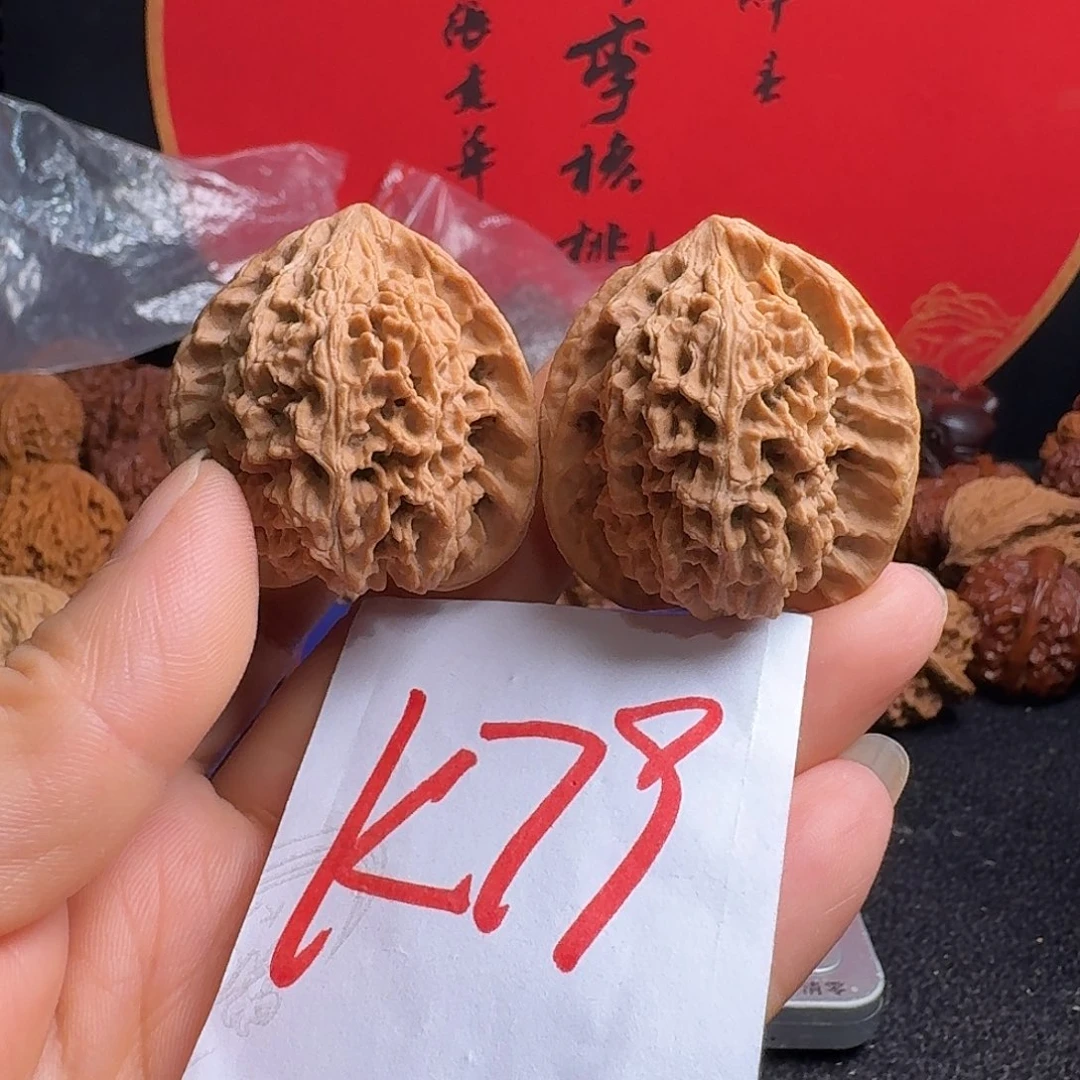 文玩核桃把件38金豆子