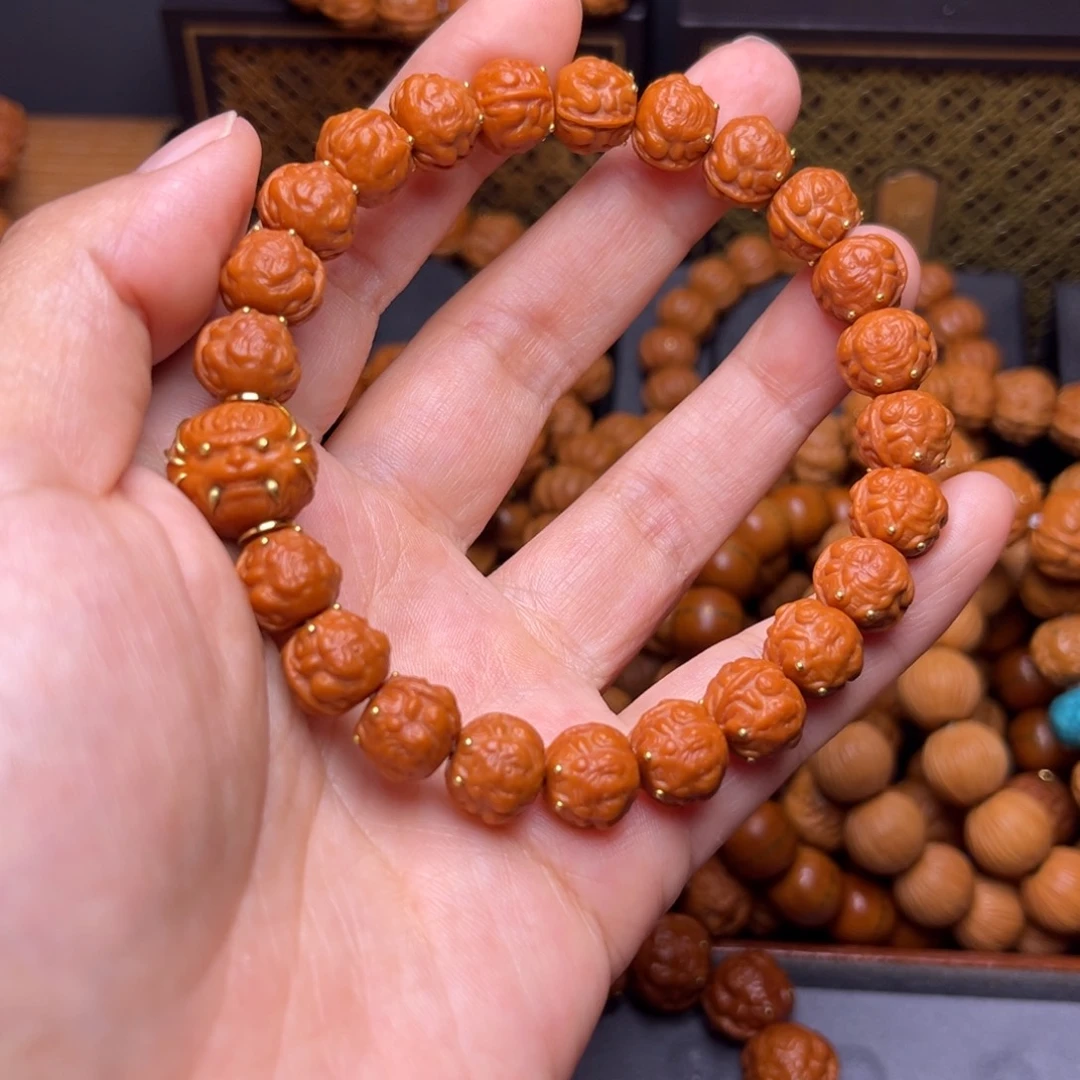 猴头核桃吊坠1.1小金蟾镶嵌