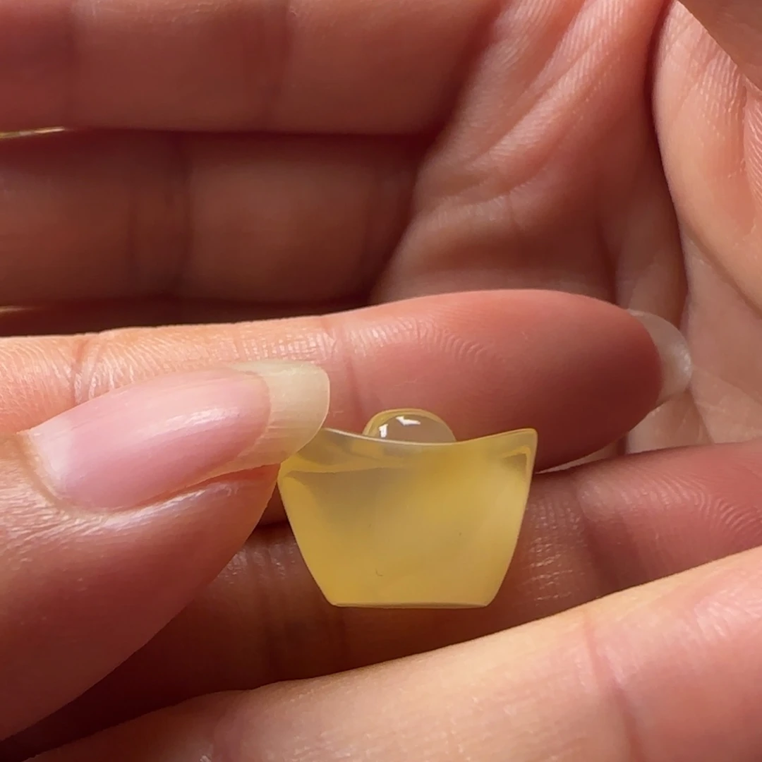 蜜蜡未镶嵌颈饰蜜蜡元宝提溜（打孔备注不退换）