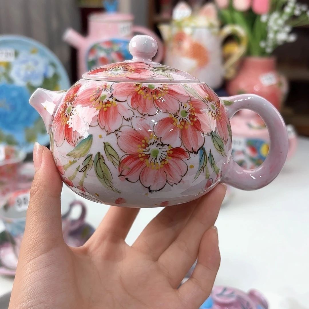 景德镇手绘高温釉下彩陶瓷茶具