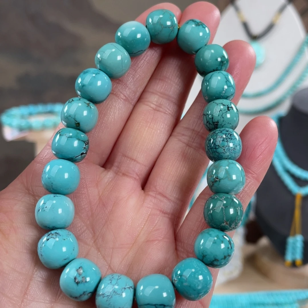 绿松石未镶嵌套链10+精品老型手串