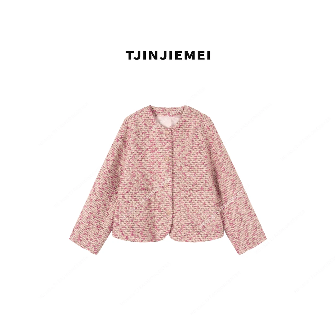 T井姐妹【粉雾海】设计感轻奢精致高订高级气质外套WT2502-730979