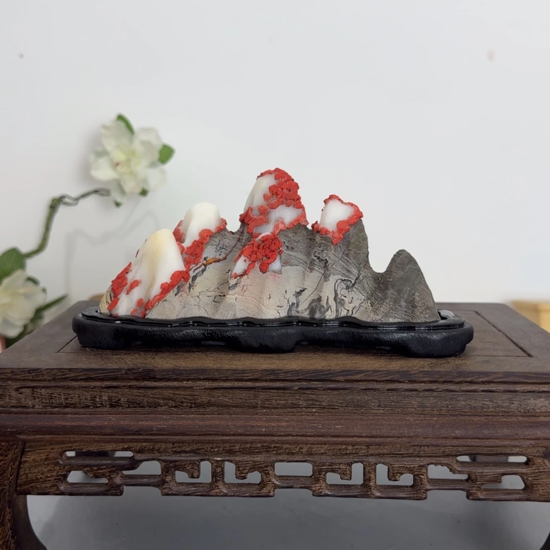 横***马灵璧奇石白灵玉石