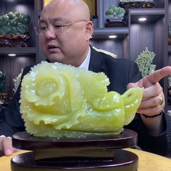 蛇纹石玉（覆膜）珠宝奇石未镶嵌方*