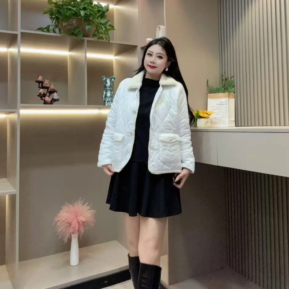 冬季棉服-品 6002小香风减龄显瘦保暖设计百搭款胖MM大码女装新款