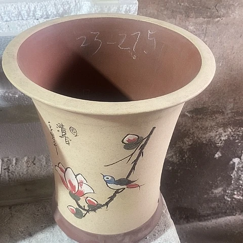 紫砂中国离紫砂花盆，