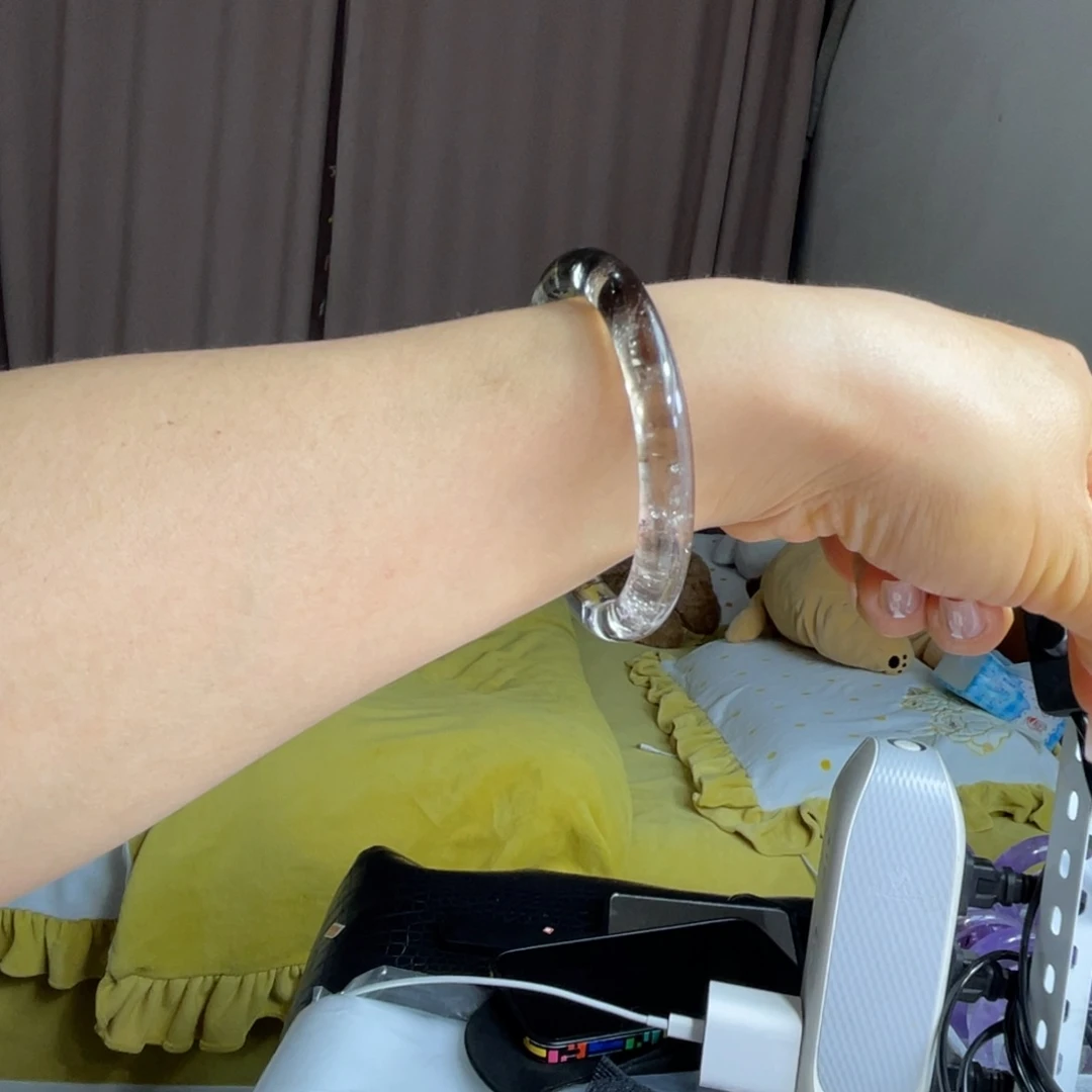 水晶手镯58.8圈口8号未镶嵌倩*