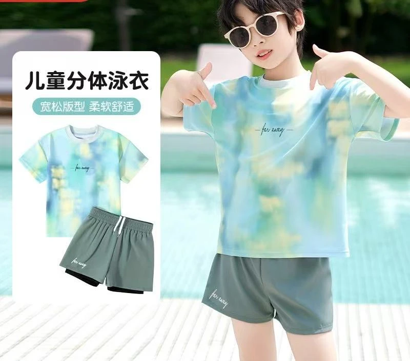 YK 2025夏季新款儿童分体泳衣套装 YY2431