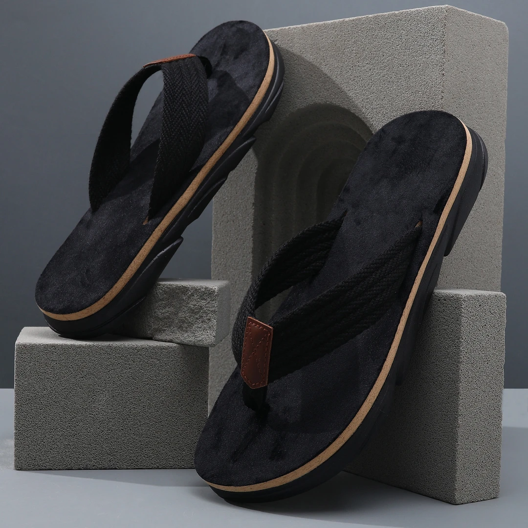 沙滩人字拖男士2025新款夏季外穿防滑厚底户外运动休闲夹脚凉拖鞋