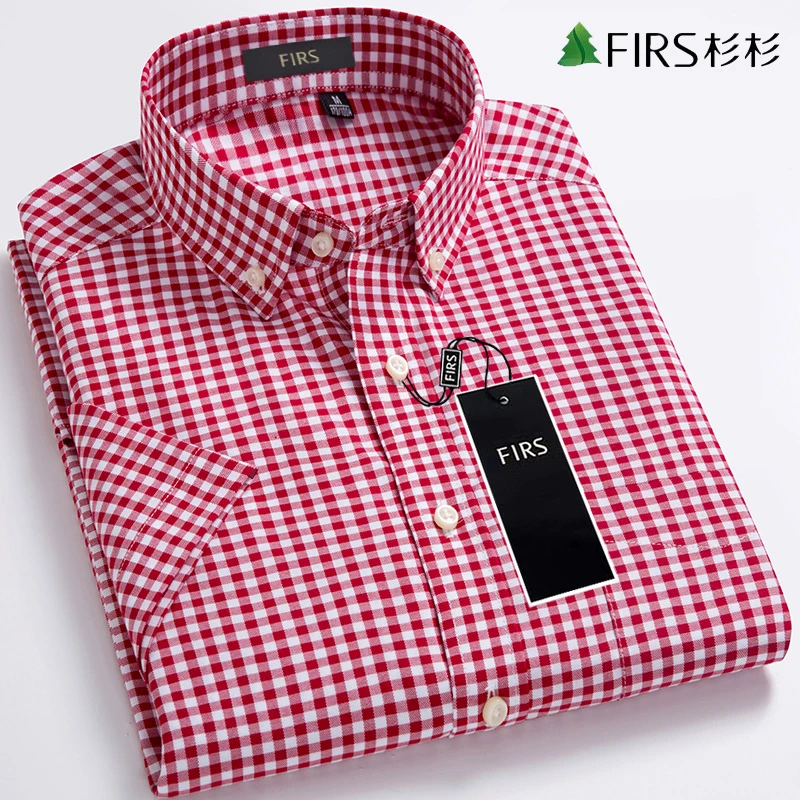 杉杉时尚简约男短袖休闲衬杉男装免烫抗皱商务男衬衣2025夏季新款