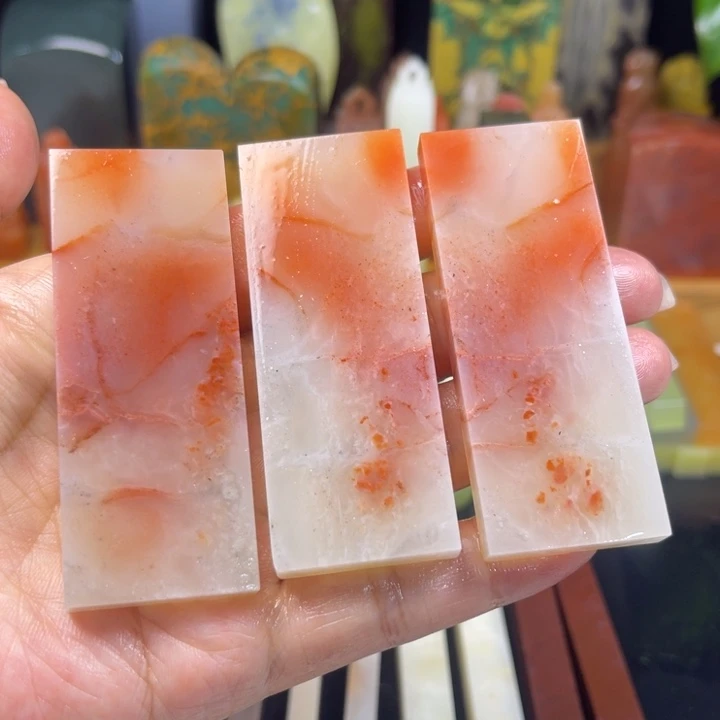 印石青田石老挝石大牌牌×3