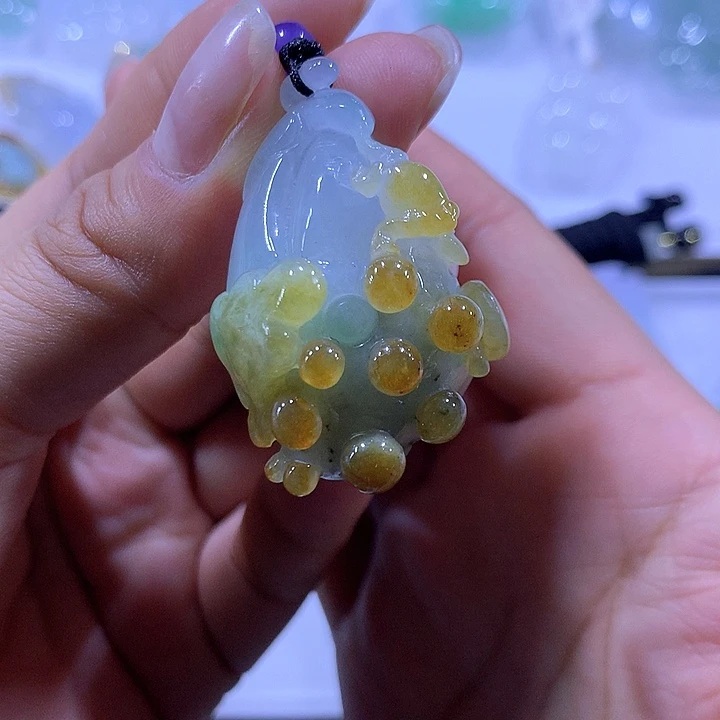 翡翠颈饰未镶嵌天然翡翠A货吊坠