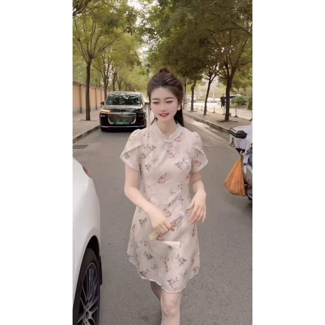 『典雅蝴蝶A』舒适简约潮流洋气连衣裙65151