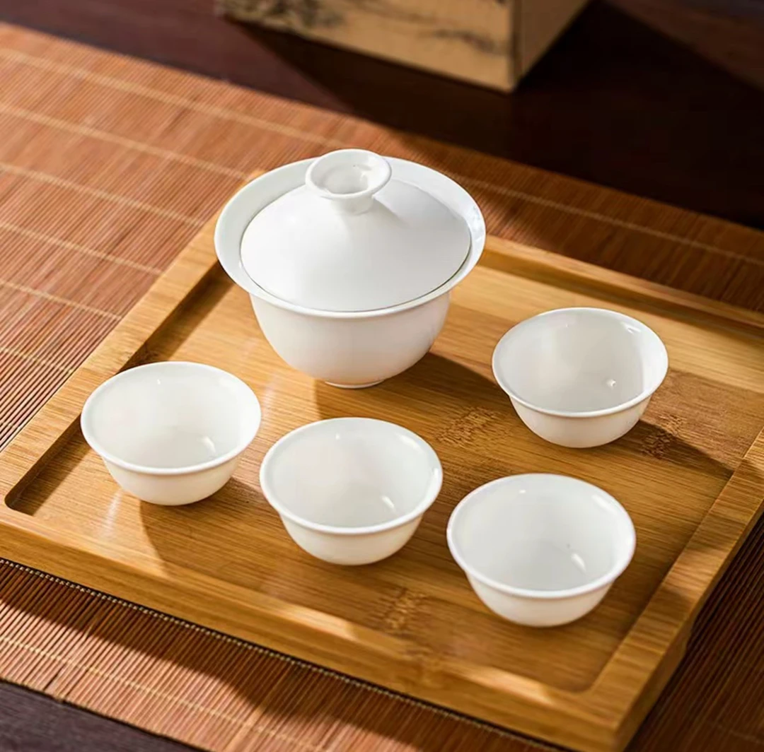 【超级马莉】高温瓷超白瓷瓷盖碗陶瓷茶碗可定制泡茶功夫茶具