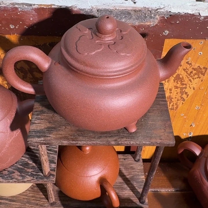 紫砂茶壶原矿紫泥大彬如意240cc