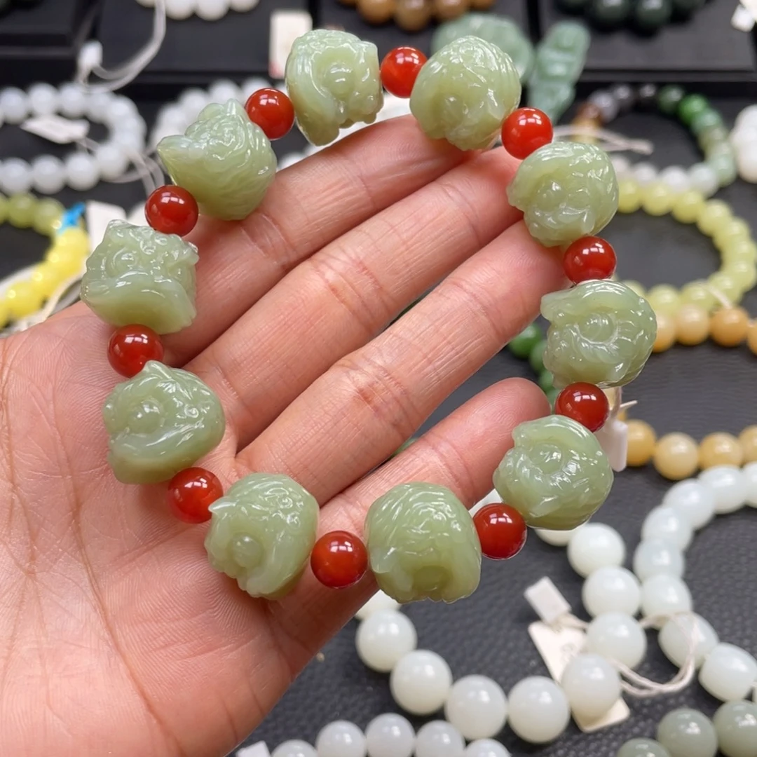 和田玉未镶嵌手链