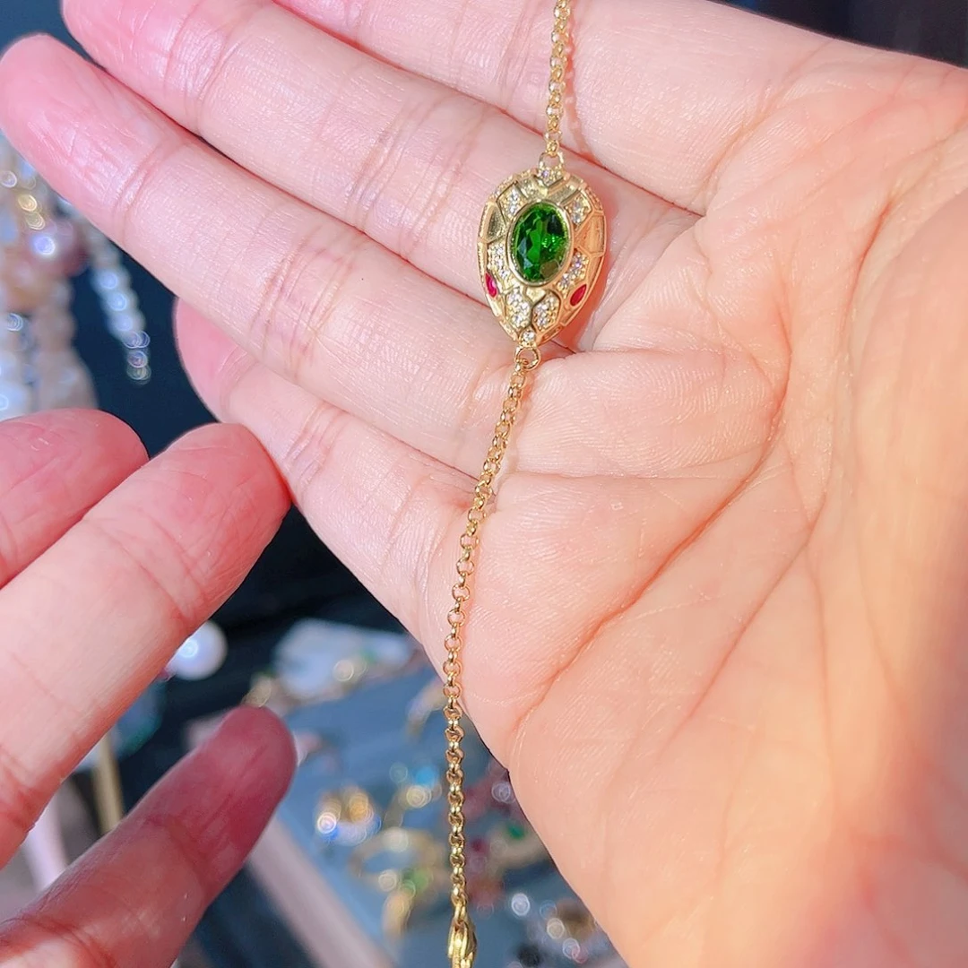 透辉石手链银S925镶嵌