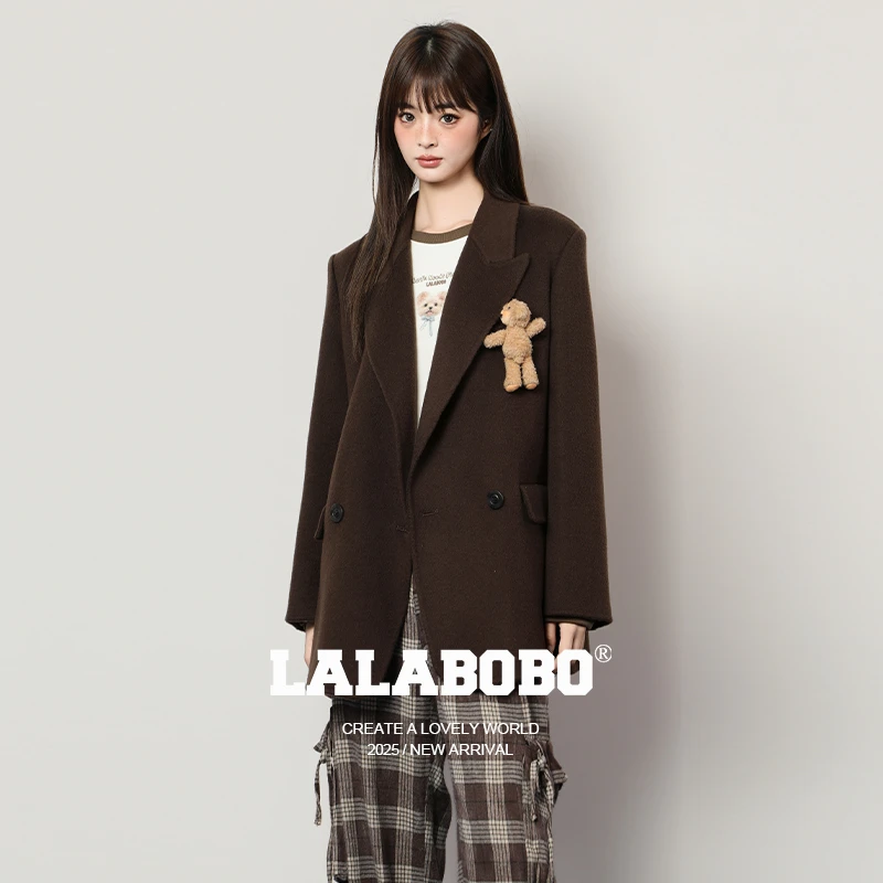 LALA立体小熊呢子大衣FBED-WSDY12
