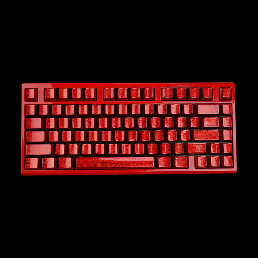 NPKCRo75中国红至尊版客制化机械键盘铝坨坨快拆RGB三模无线