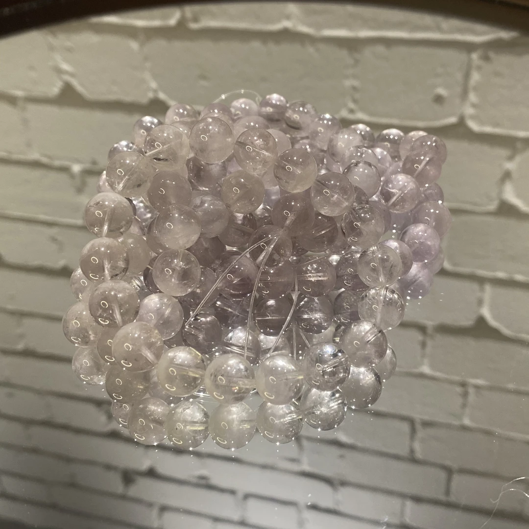 【淡紫色兔毛】气质冷淡风小众百搭水晶时尚手串xr78-01