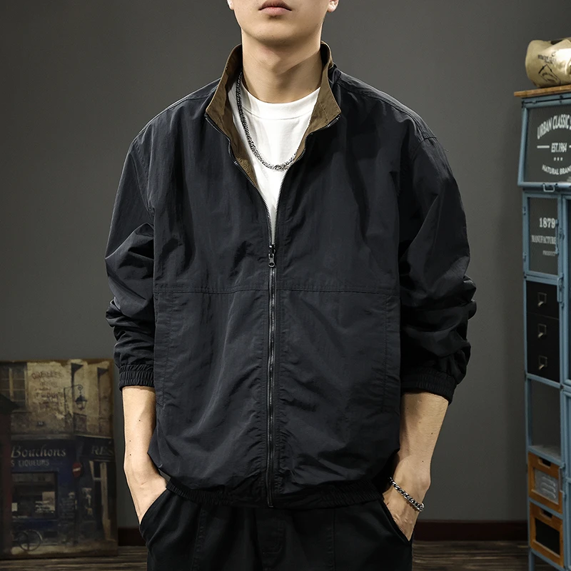 CALTOKROSA2025春秋双面穿新款冲锋外套男秋季痞帅美式休闲夹克潮