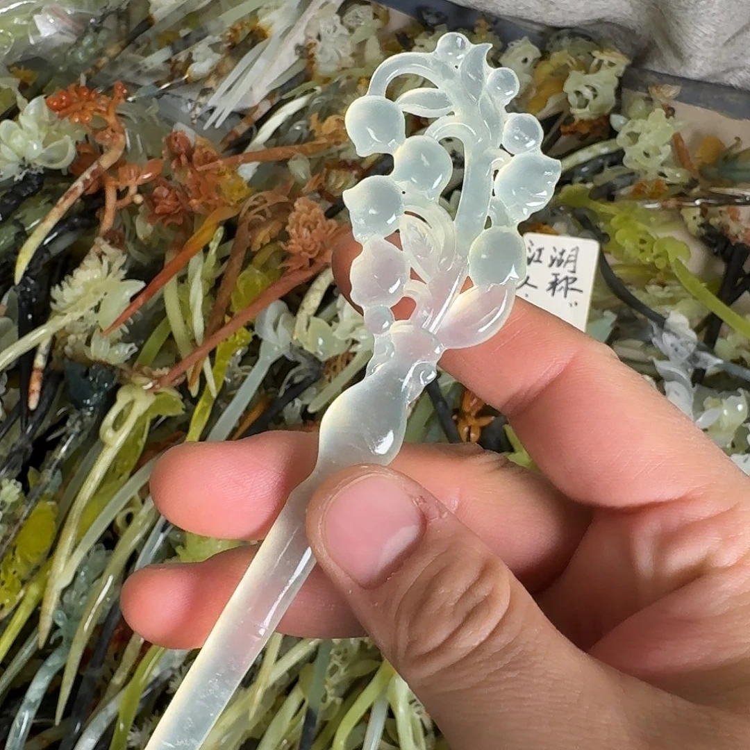 蛇纹石玉未镶嵌发饰