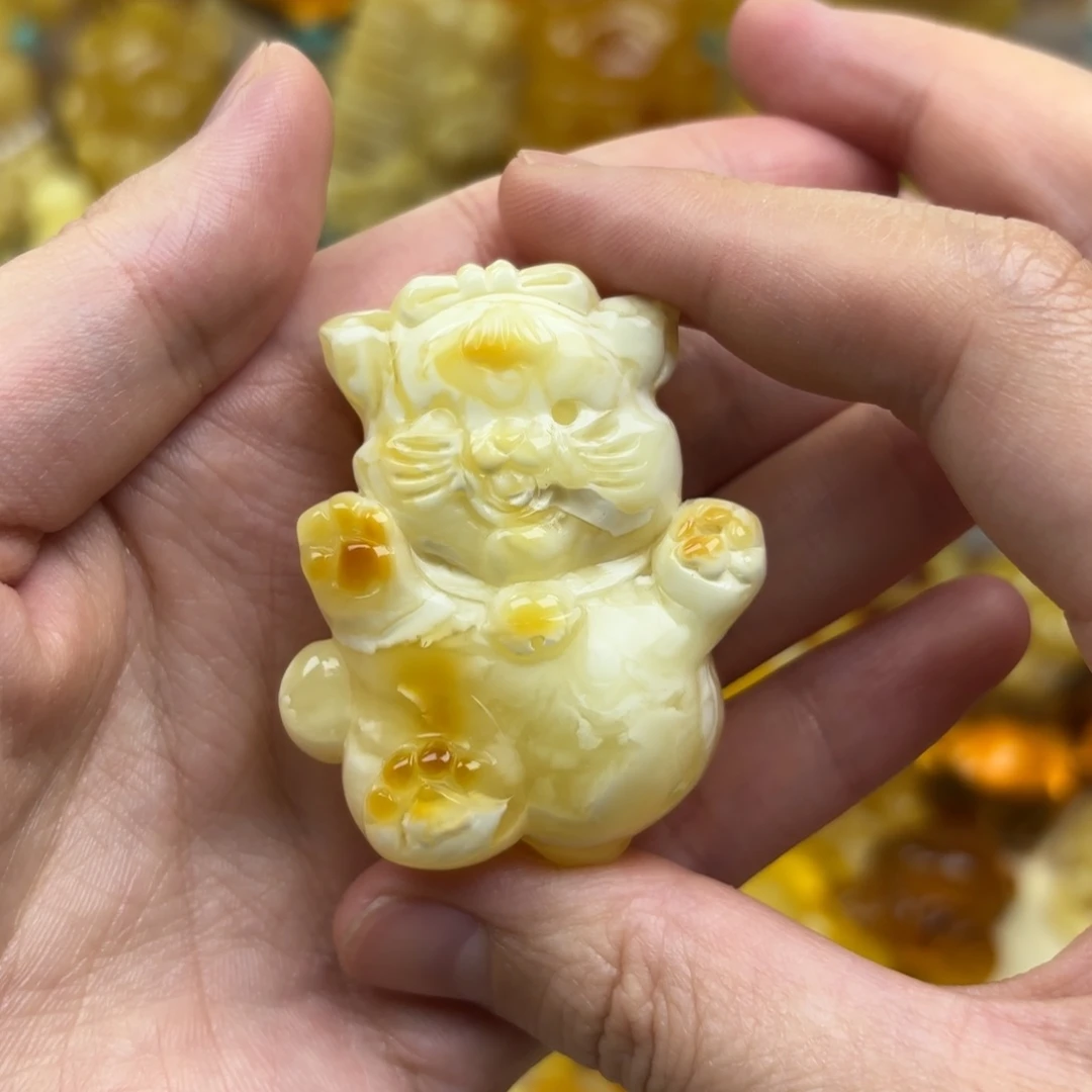 裸石蜜蜡未镶嵌蜜蜡吊坠打孔不退不换