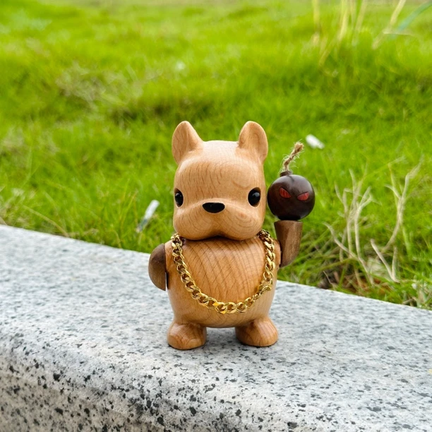 兜兜 | 狗蛋 创意木制桌面摆件节日生日礼物木质潮玩