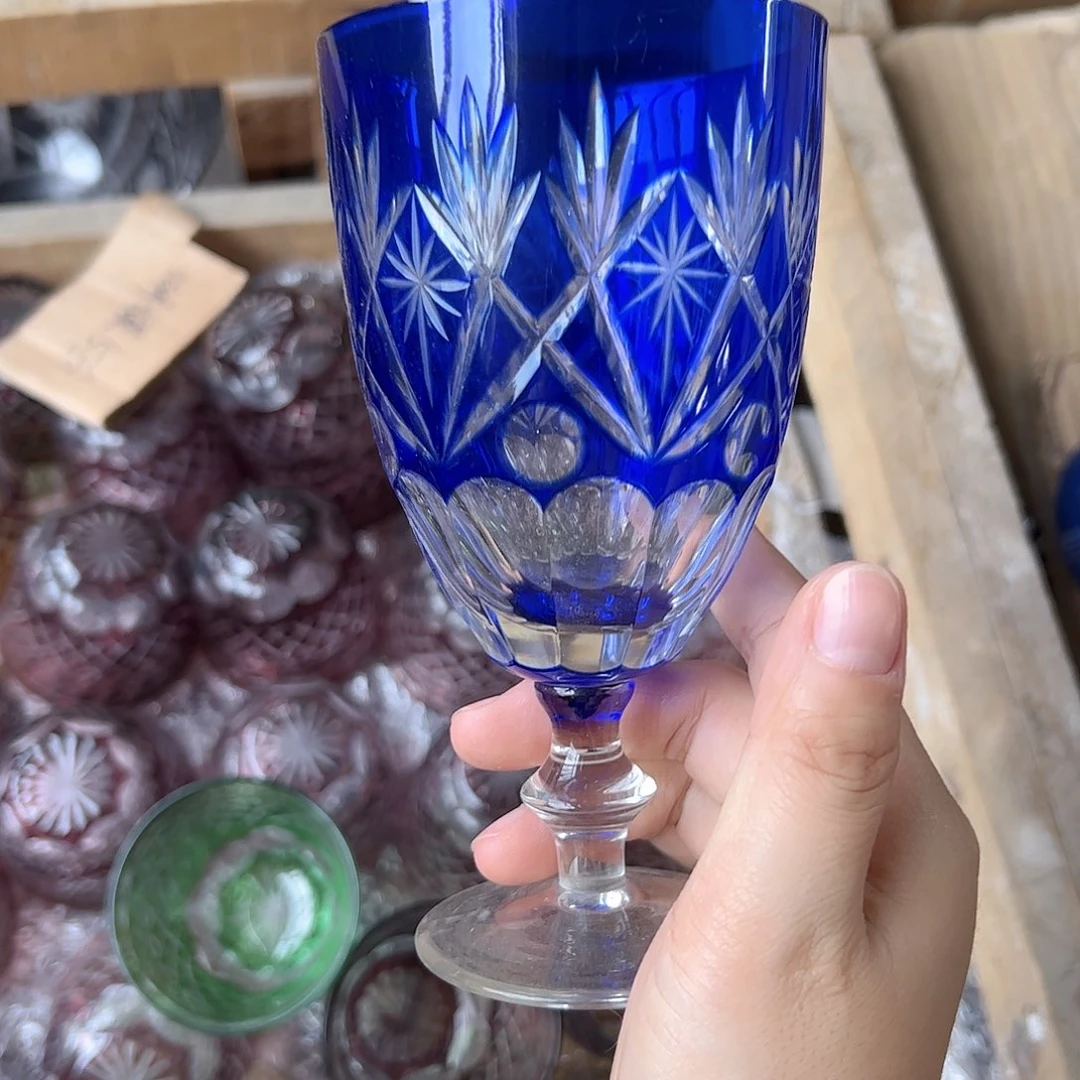 水晶玻璃高脚款微瑕一个
