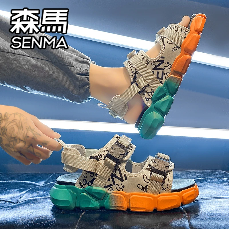 森马/SENMA沙滩鞋男款夏季外穿防滑软底凉拖男士开车两用休闲凉鞋