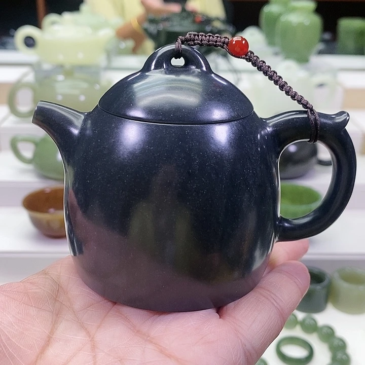 未镶嵌和田玉挂件茶壶150ml