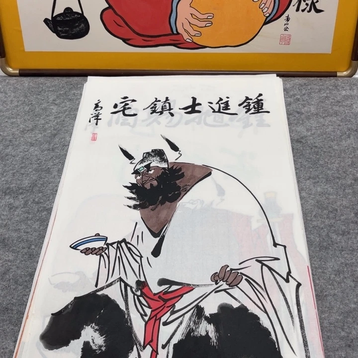 国画手绘禅意画一物一拍